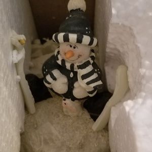 Snowman Holiday candle holder